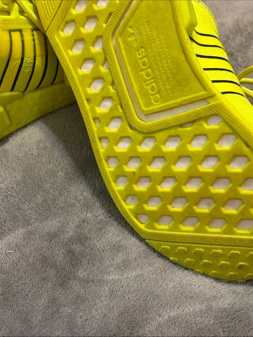 adidas Kids NMD Neon Yellow Lace-Up Sneakers